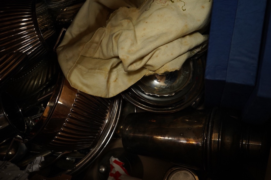 A large collection of assorted plated ware. Condition - varies